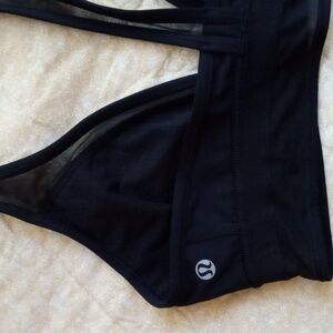 Lululemon Black Mesh Seek The Heat Bra